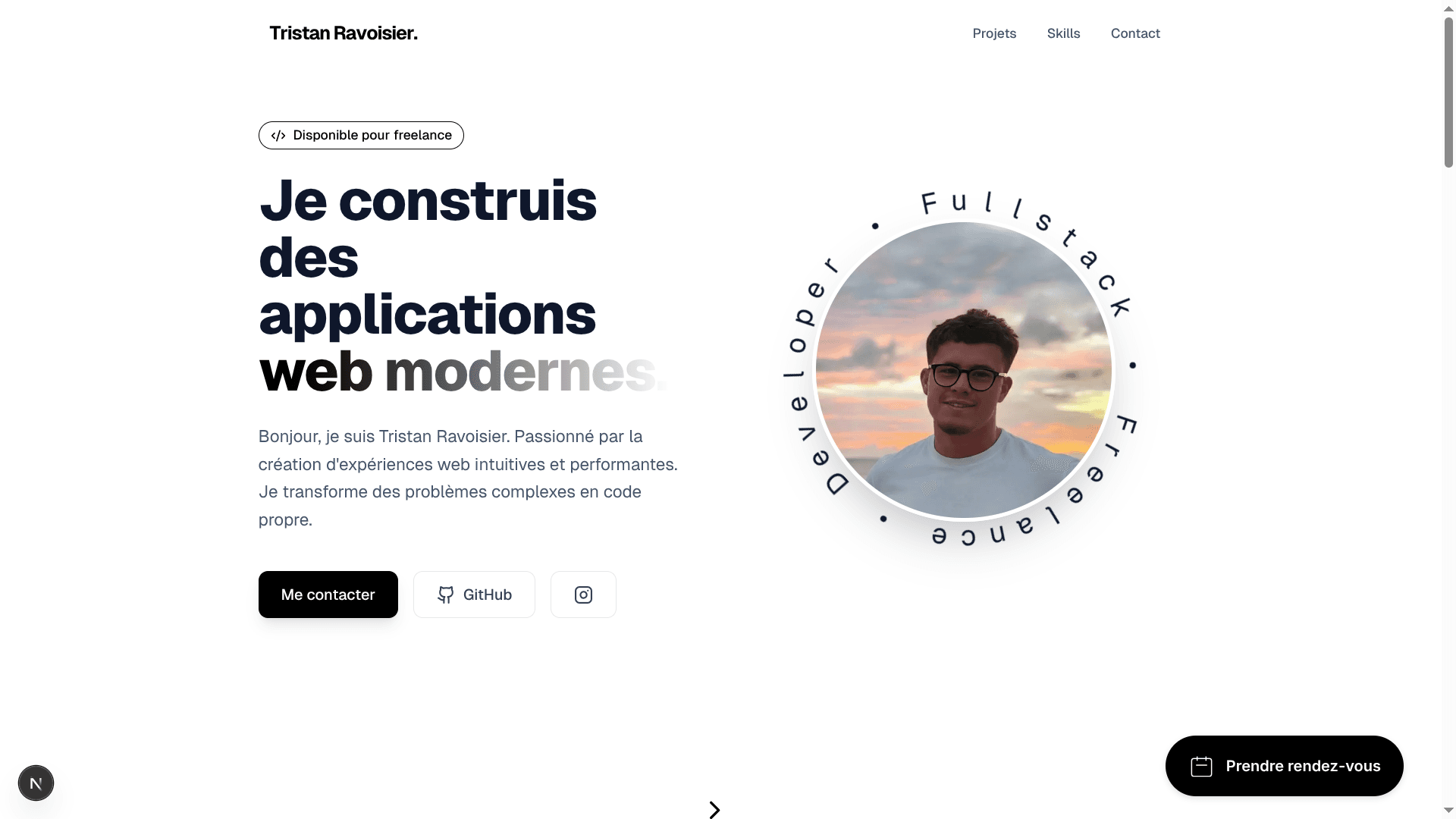 Portfolio Minimaliste